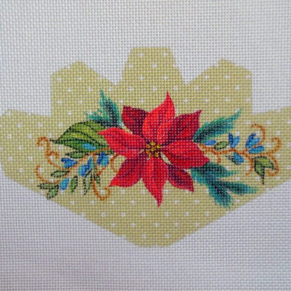 Poinsettia Strawberry Needlepoint Canvas