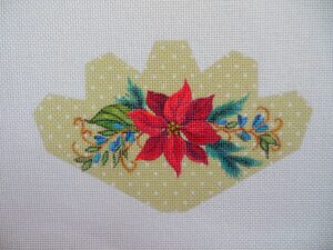 Poinsettia Strawberry Needlepoint Canvas