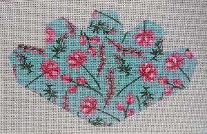 Pink Lotus Strawberry Needlepoint Canvas