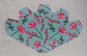 Pink Lotus Strawberry Needlepoint Canvas