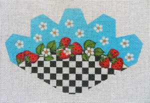 Harlequin Strawberry Needlepoint Canvas