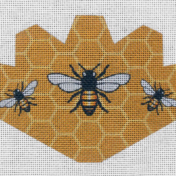 Honey Bee Strawberry Needlepoint Canvas