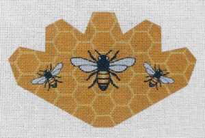 Honey Bee Strawberry Needlepoint Canvas