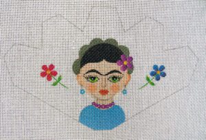 Little Frida Strawberry Needlepoint Canvas