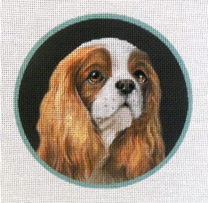 King Charles Spaniel Needlepoint Canvas