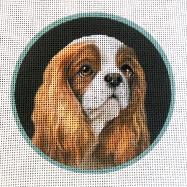 King Charles Spaniel Needlepoint Canvas