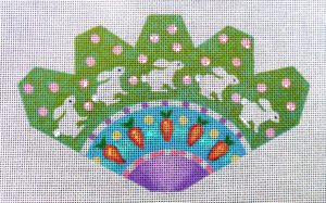Bunny Hop Strawberry Needlepoint Canvas
