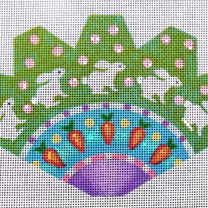 Bunny Hop Strawberry Needlepoint Canvas