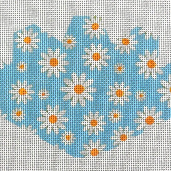 Mod Daisies (blue) Strawberry