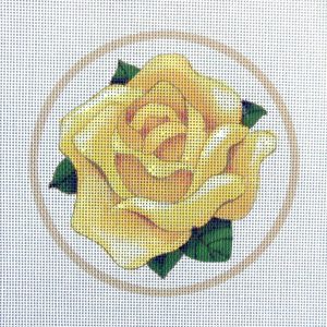 Yellow Rose Needlepoint Canvas