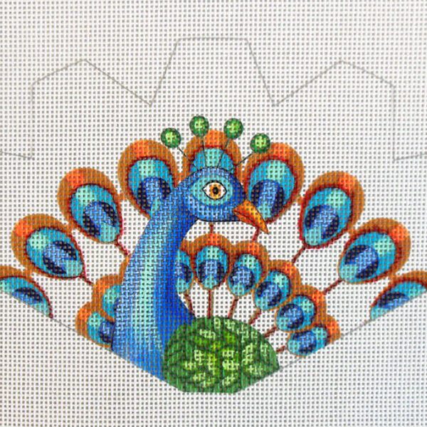 Peacock Strawberry Needlepoint Canvas