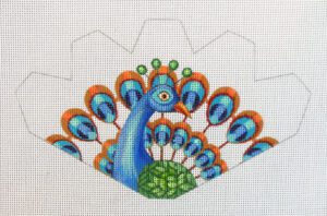 Peacock Strawberry Needlepoint Canvas