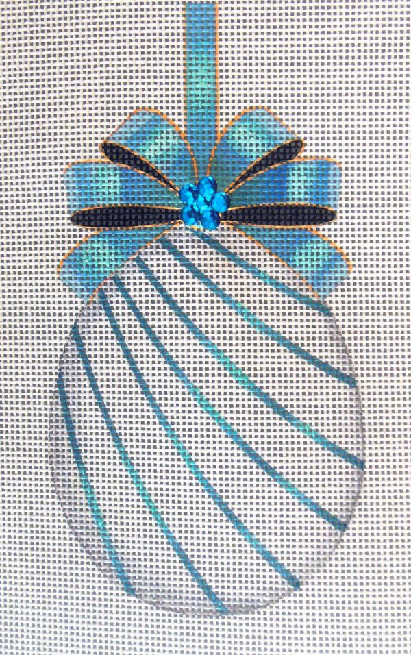 Sapphire  Egg Needlepoint Canvas