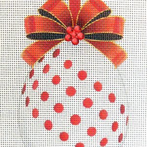 Ruby Red Egg Needlepoint Canvas