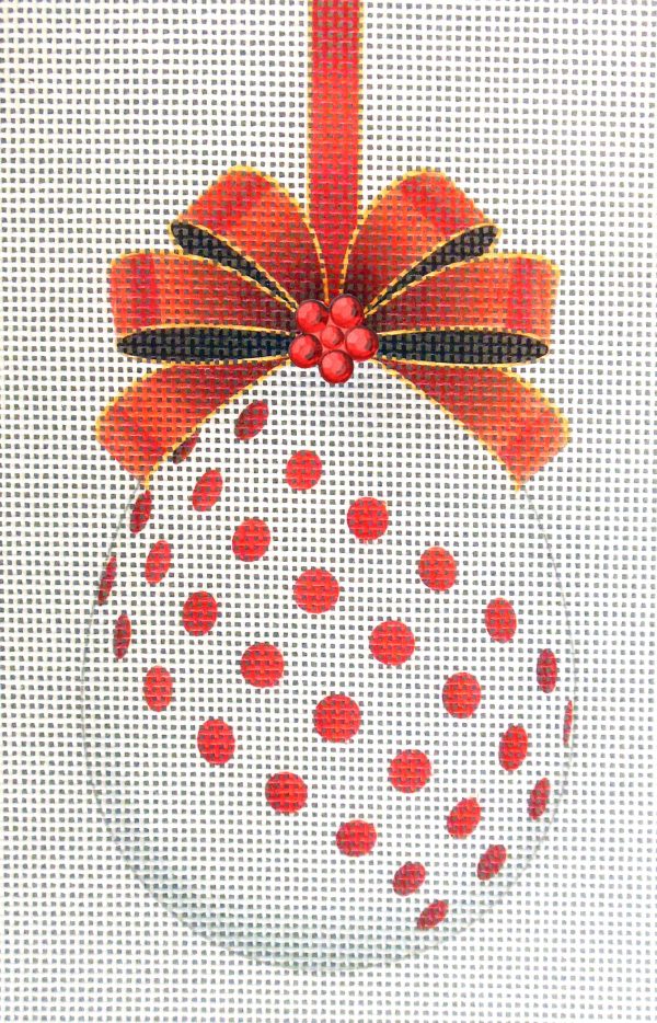 Ruby Red Egg Needlepoint Canvas