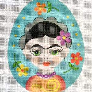 Frida Egg Needlepoint Canvas