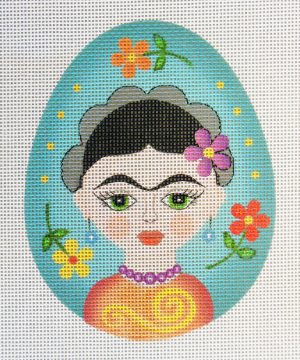 Frida Egg Needlepoint Canvas