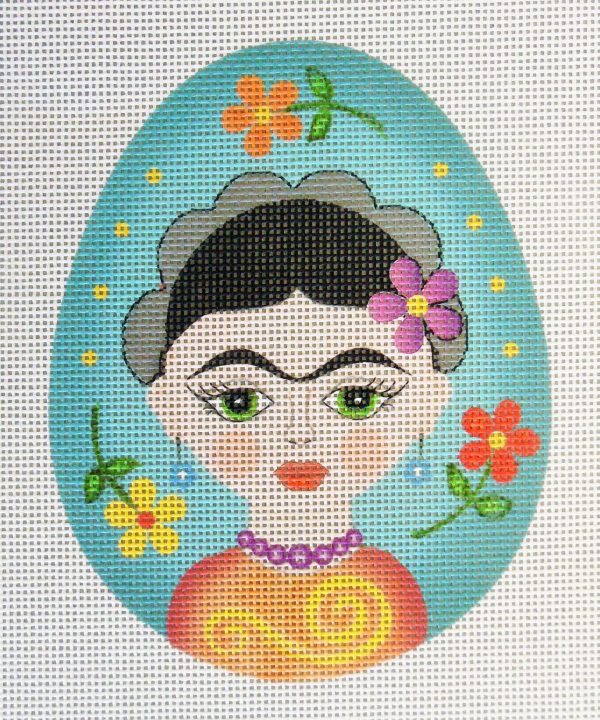 Frida Egg Needlepoint Canvas