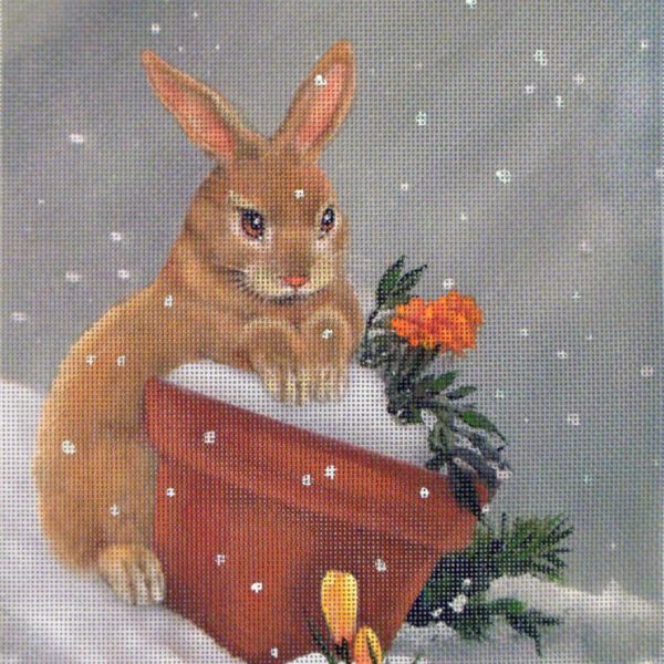 Spring Snow Needlepoint Canvas