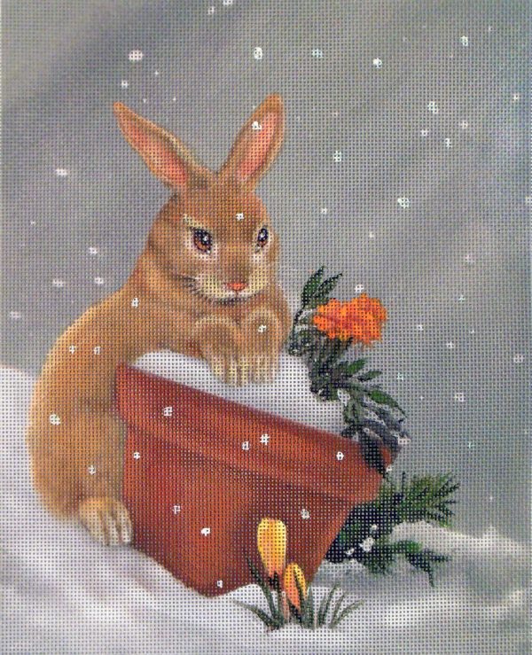Spring Snow Needlepoint Canvas