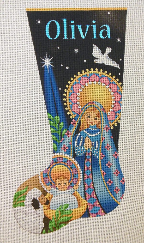 Personalized Midnight Nativity Stocking