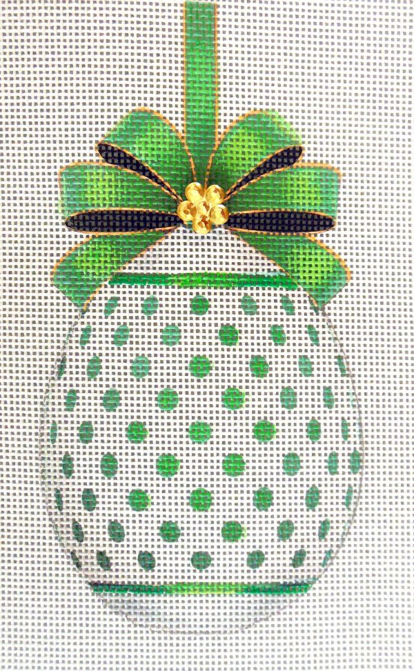Emerald Egg Needlepoint Canvas
