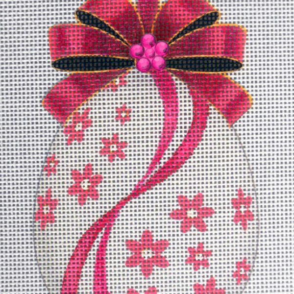Tourmaline Pink Egg Needlepoint Canvas