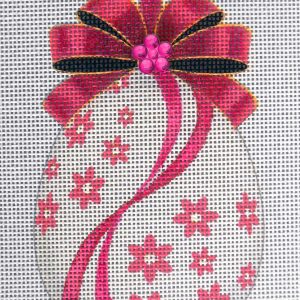 Tourmaline Pink Egg Needlepoint Canvas