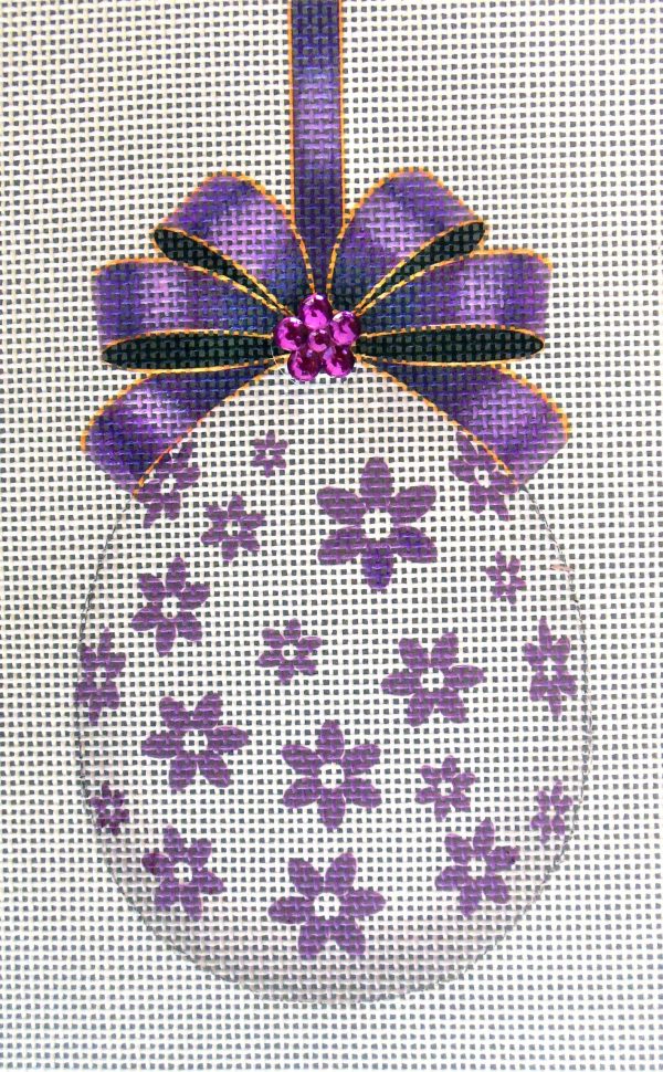 Amethyst Purple Egg Needlepoint Canvas
