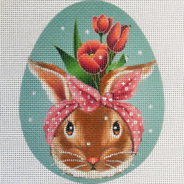 Ms. Bunny Egg Needlepoint Canvas