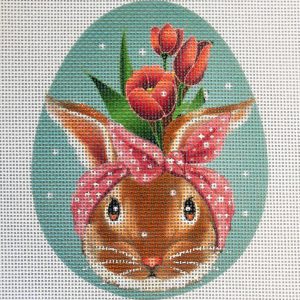 Ms. Bunny Egg Needlepoint Canvas