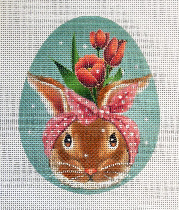 Ms. Bunny Egg Needlepoint Canvas