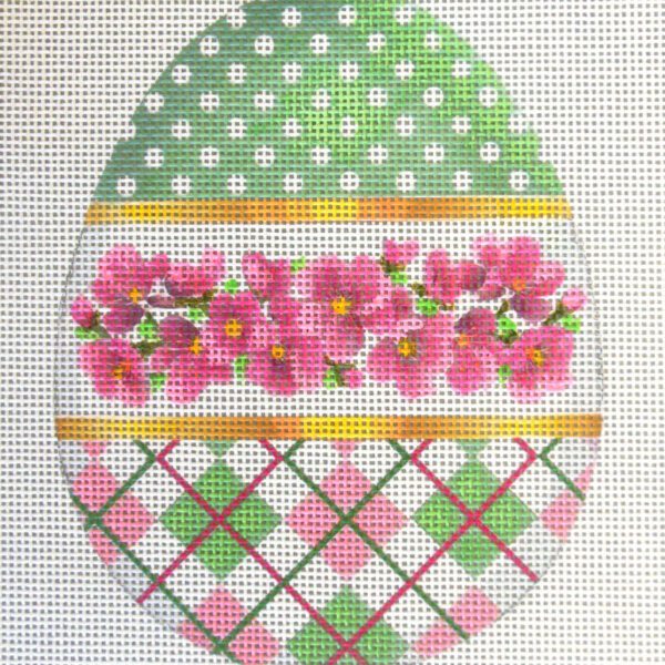 Pink Poppy Egg Needlepoint Canvas
