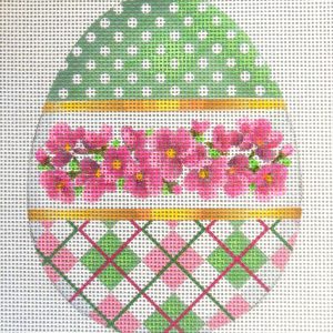 Pink Poppy Egg Needlepoint Canvas