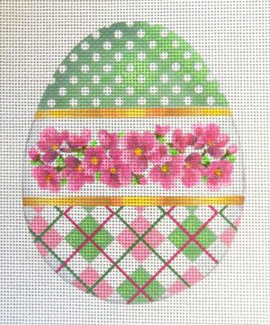 Pink Poppy Egg Needlepoint Canvas
