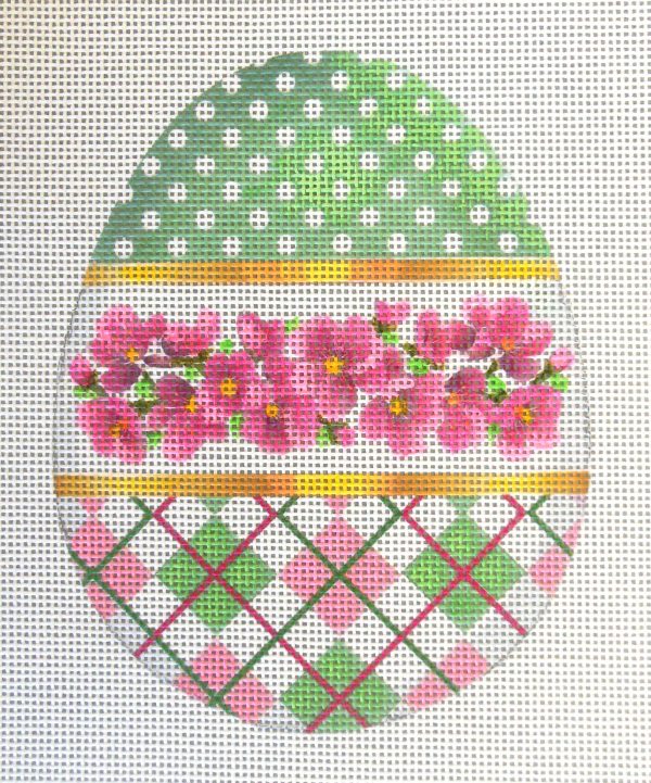 Pink Poppy Egg Needlepoint Canvas