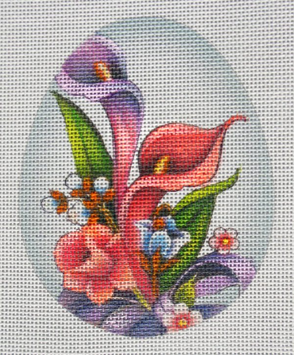 Calla Lily Egg Needlepoint Canvas