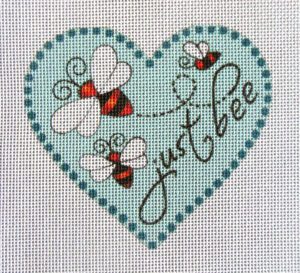 Bee Heart Needlepoint Canvas