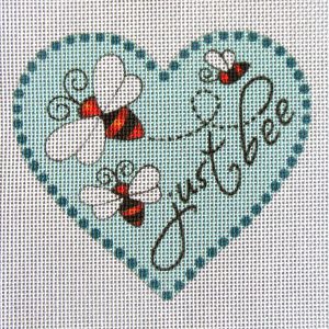 Bee Heart Needlepoint Canvas