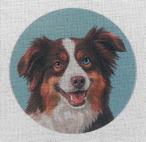 Australian Shepherd 3 Needlepoint Canvas