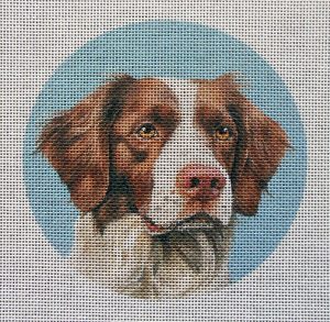 Brittany Spaniel Needlepoint Canvas