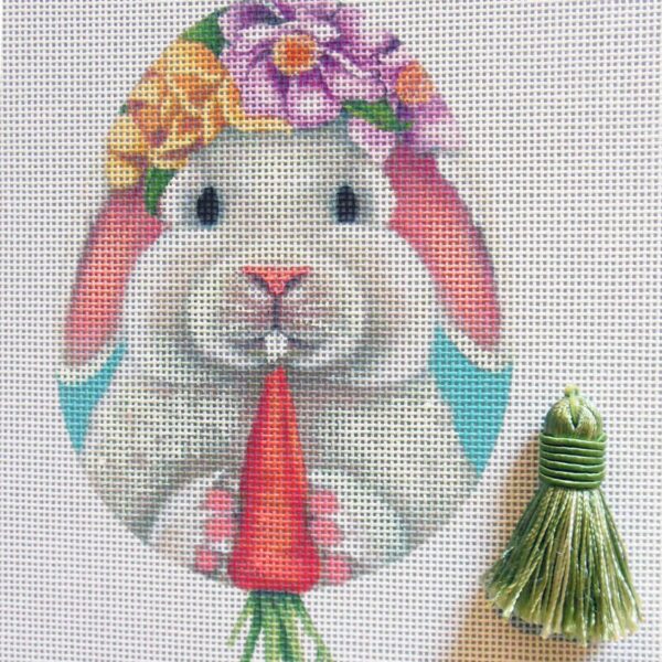 Bucky Bunny Egg Needlepoint Canvas