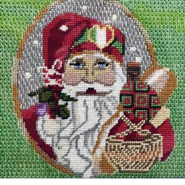 Italian Santa Needlepoint Canvas Ornament