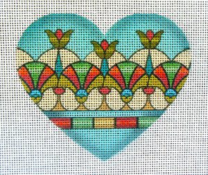 Egyptian Heart Needlepoint Canvas