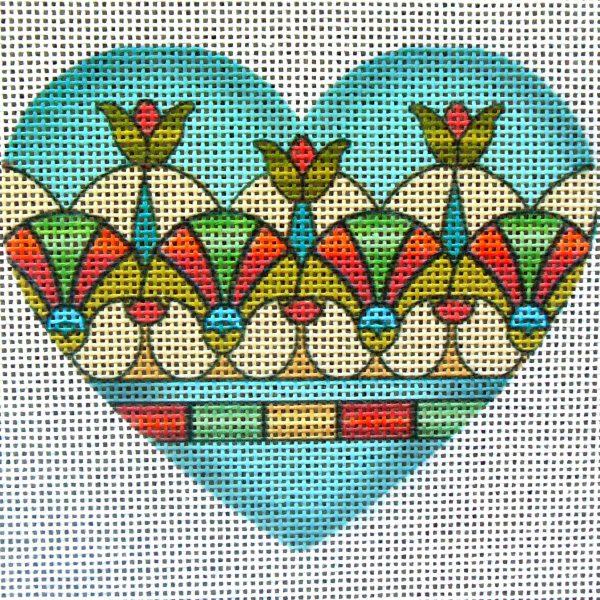 Egyptian Heart Needlepoint Canvas