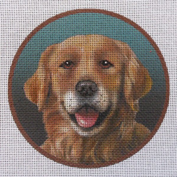 Golden Retriever Needlepoint Canvas