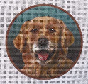 Golden Retriever Needlepoint Canvas