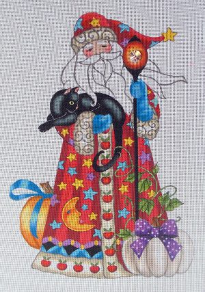 Halloween Santa Needlepoint Canvas
