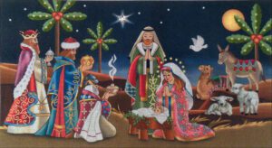 Twilight Nativity Needlepoint Canvas