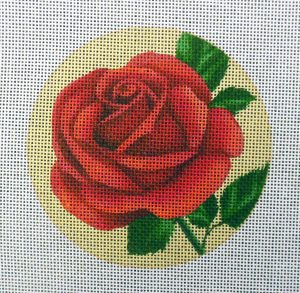 Red Rose Needlepoint Canvas
